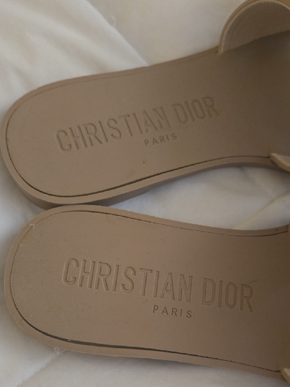 Beige Logo Star-Detail Slide Sandals - Picture 3 of 6